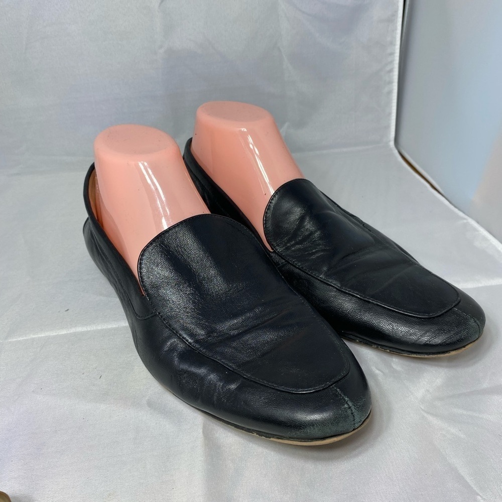 J. Crew Black Leather Flats